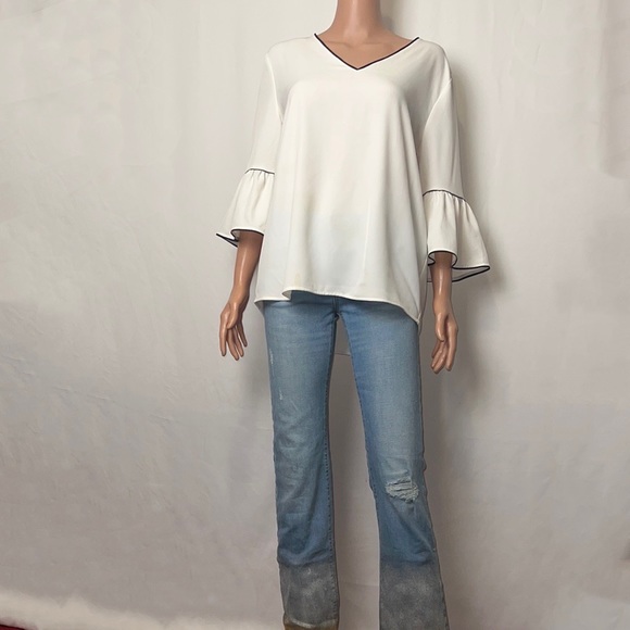 Calvin Klein Tunic Blouse White. Size Medium. - Picture 3 of 10